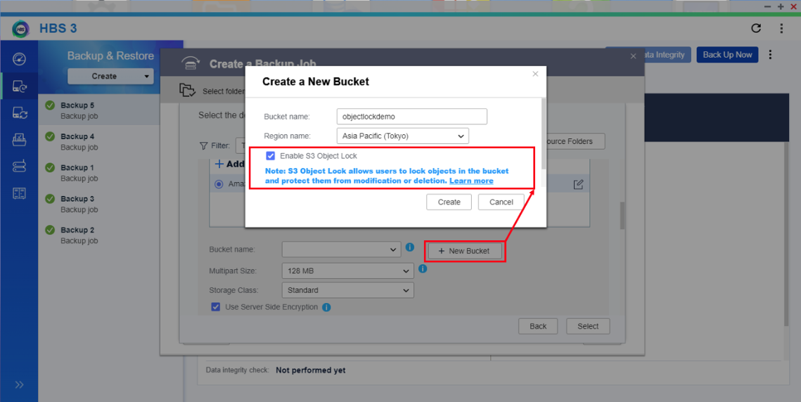 How to setup HBS3 S3 object lock setting? QNAP (Middle East)