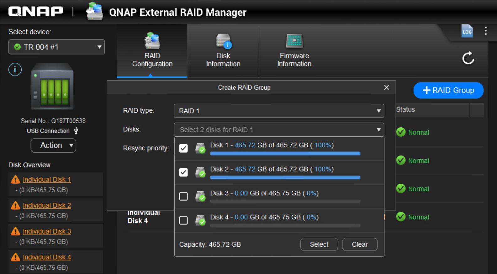 ¿Cómo configuro dos grupos RAID 1 en TR-004? | QNAP (ES)