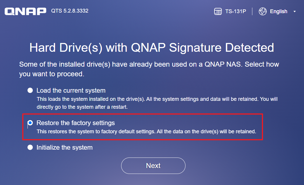 How can I reset NAS settings but keep data intact? | QNAP (US)