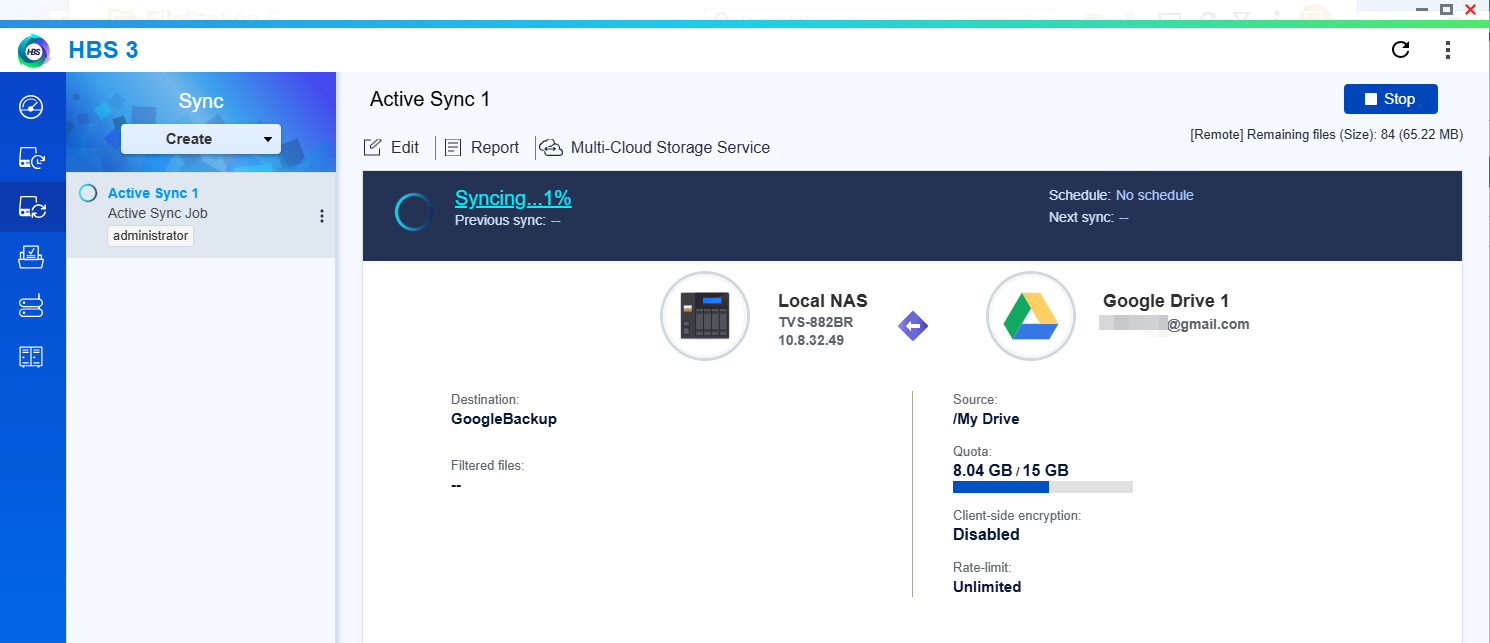 使用HBS Active Sync 將檔案從Google Drive 同步到您的NAS | QNAP
