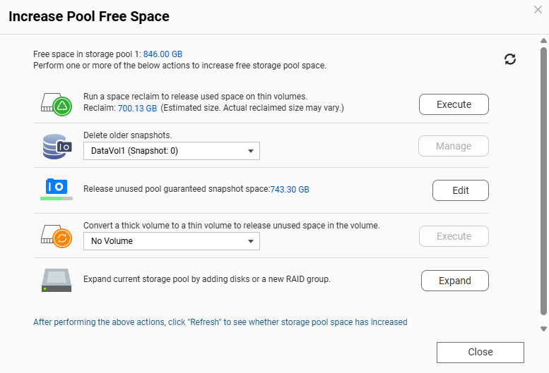 چرا بعد از حذف اسنپ‌شات‌ها، فضای ذخیره سازی خالی نشد؟