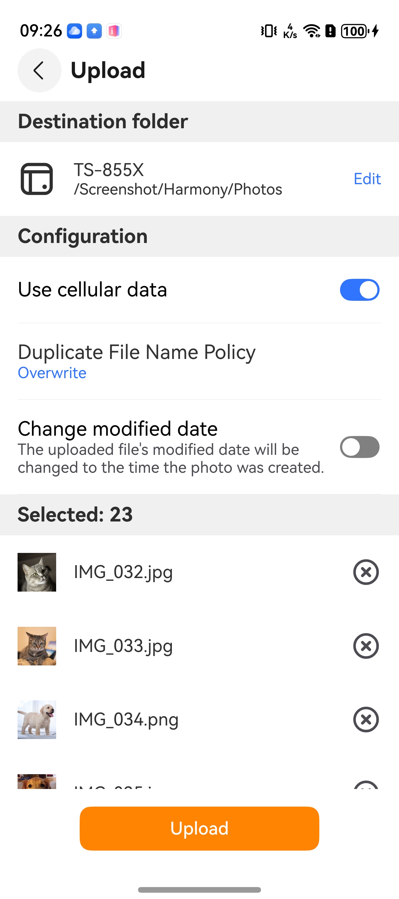 Backup local files to your NAS