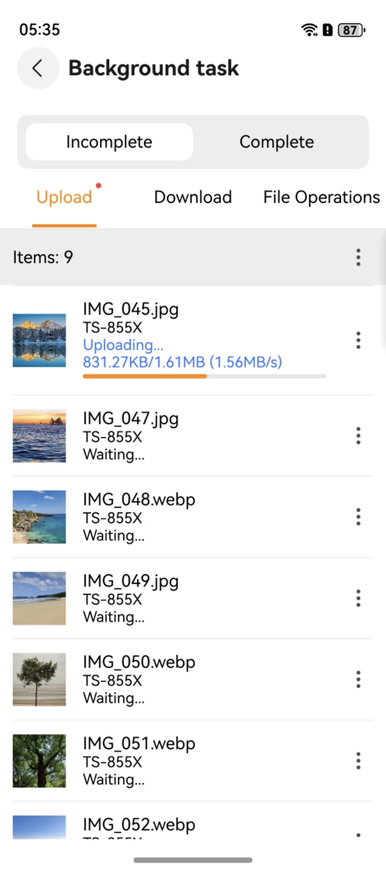 Monitor background tasks