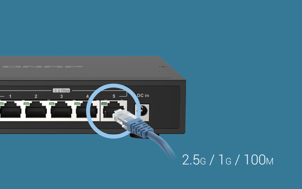 QSW-1105-5T  Uppgradera nätverket direkt till 2.5GbE-anslutning