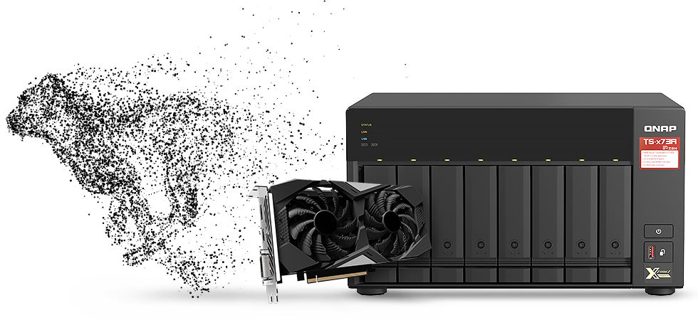 Qnap ts-873a-8g | 8-bay nas strežnik | amd ryzen v1500b | 8gb ram | 2x 2. 5gbe | m. 2 nvme | nas strežnik 3 Qnap ts-873a-8g pcie razširitev za dodatne kartice