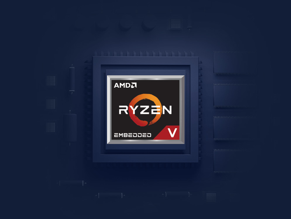AMD V1780B Ryzen™ SoC 4-core/8-thread processor, burst up to 3.35 GHz