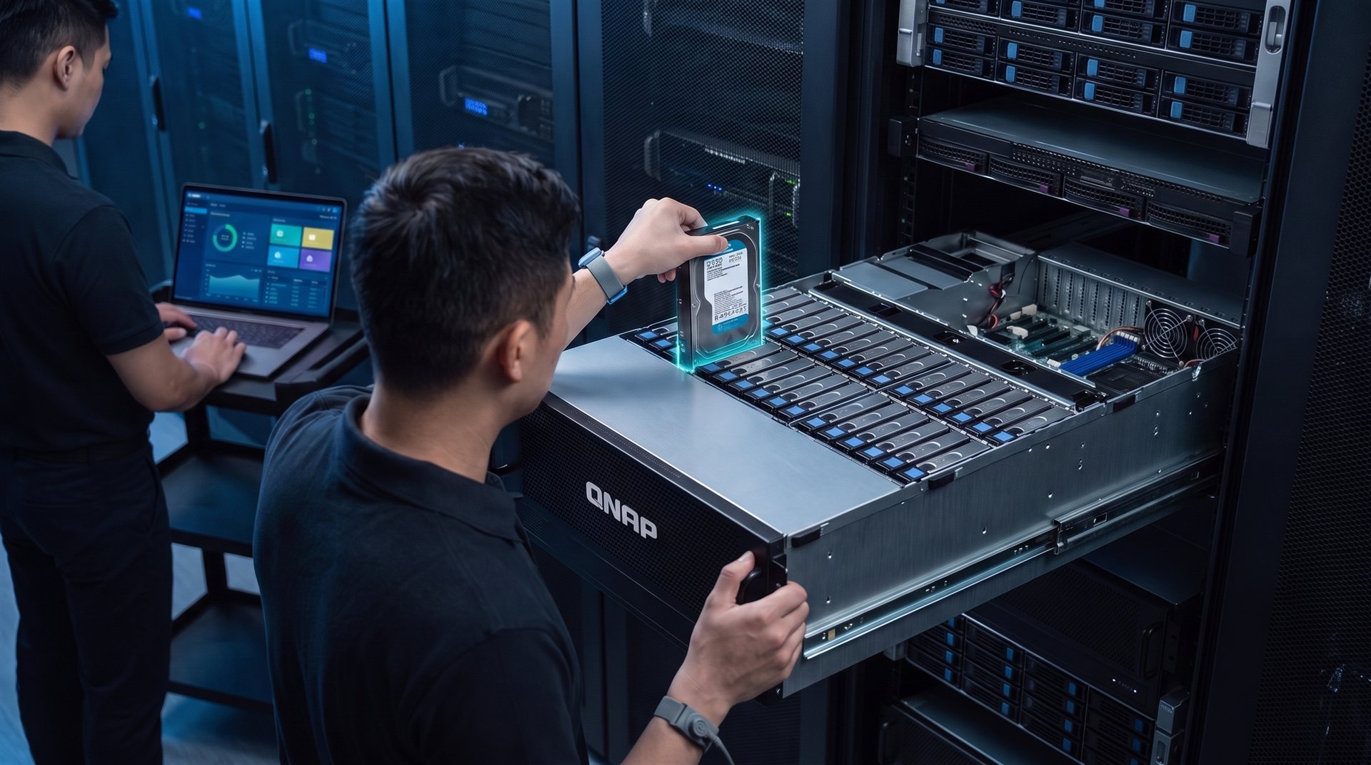 Top-loading hot-swap drives, redundant PSUs and hot-swap system fans