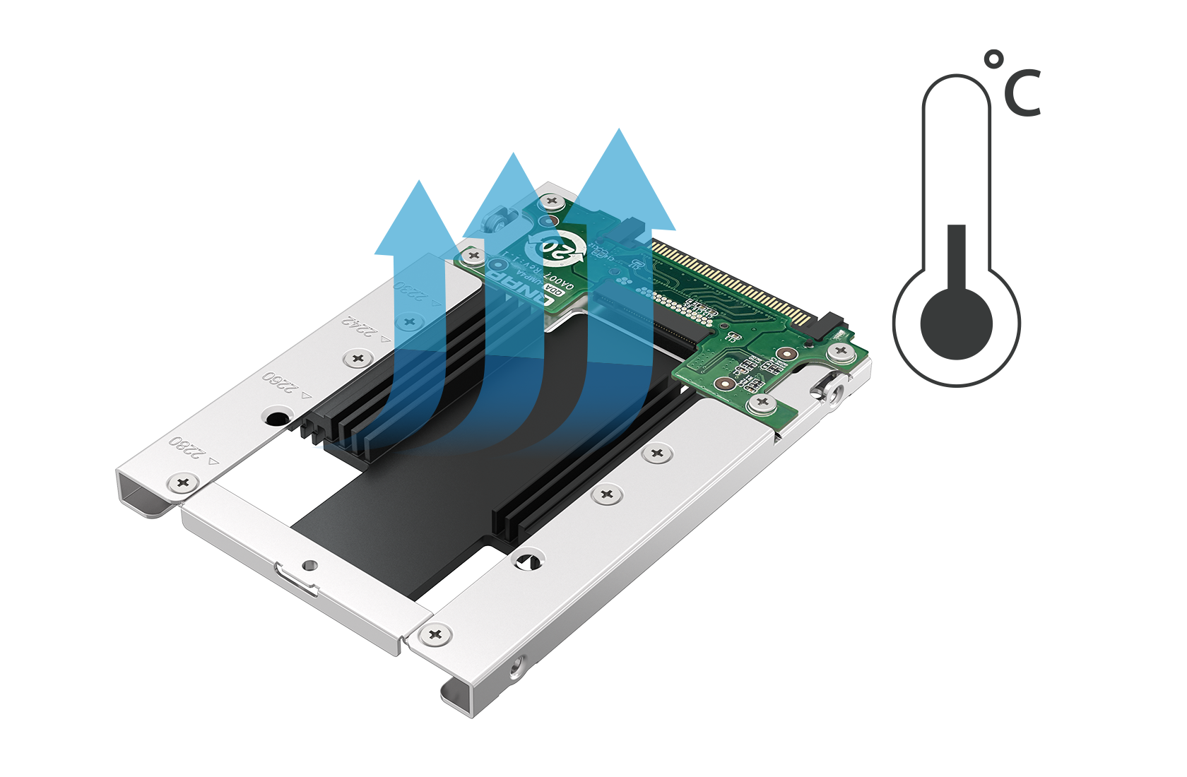 QDA-UMP4A | M.2 PCIe NVMe SSD to 2.5-inch U.2 SSD adapter | QNAP QDA-UMP4A | M.2 PCIe NVMe SSD to 2.5-inch U.2 SSD adapter | QNAP