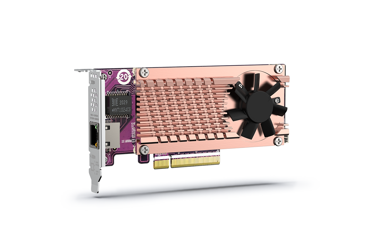 QM2-2P10G1TB | 2 x PCIe Gen3 NVMe SSD & 1 x 10GbE port expansion QM2-2P10G1TB | 2 x PCIe Gen3 NVMe SSD & 1 x 10GbE port expansion