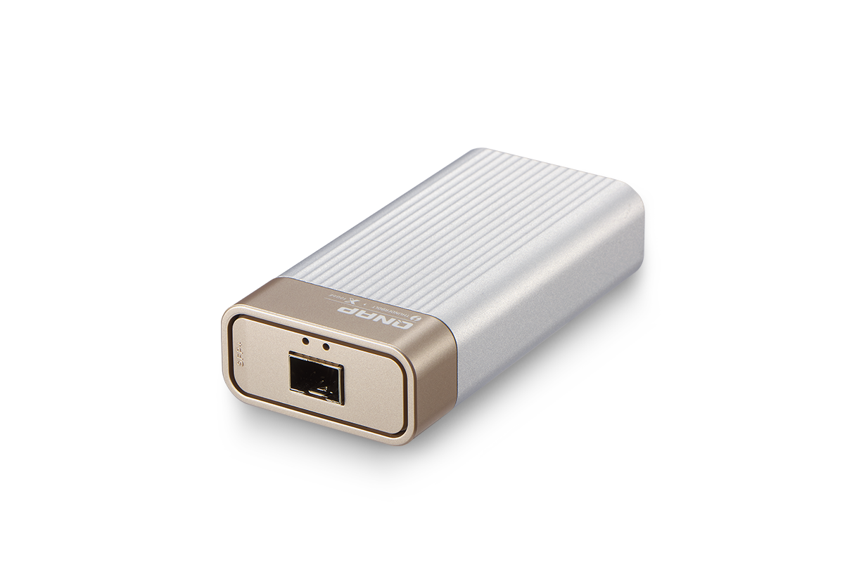 QNA-T310G1S | Connect to 10GbE SFP+ networks over Thunderbolt™ 3 QNA-T310G1S | Connect to 10GbE SFP+ networks over Thunderbolt™ 3