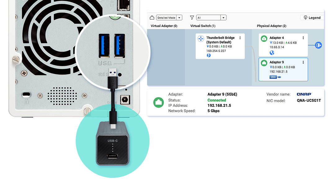QNA-UC5G1T | USB 3.2 Gen 1から5GbEネットワークに接続 | QNAP QNA-UC5G1T | USB 3.2 Gen 1から5GbEネットワークに接続 | QNAP