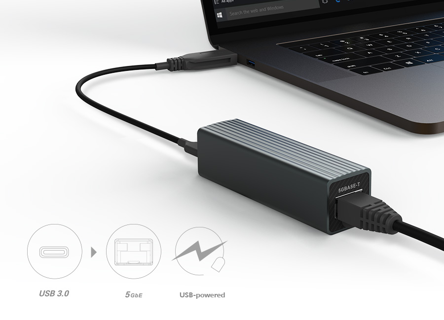 QNA-UC5G1T | Connect to 5GbE networks over USB 3.2 Gen 1 | QNAP