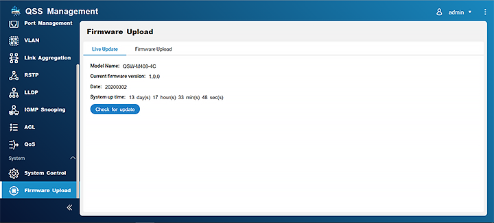 Online Firmware Check and Update