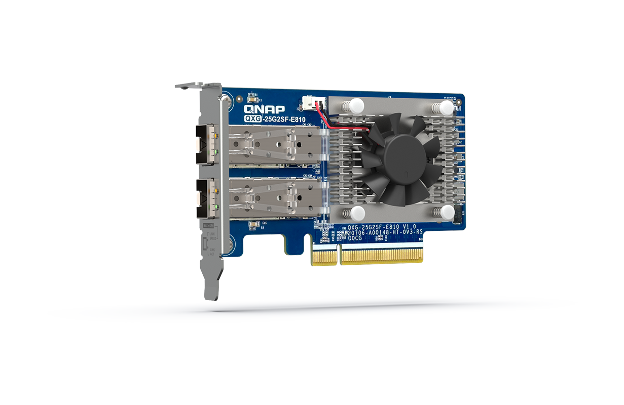 Qnap qxg-25g2sf-e810 | 2x 25gb sfp28 | intel e810 | pcie gen4 | mrežna kartica 1 Qnap qxg-25g2sf-e810 25gbe sfp28 mrežna kartica