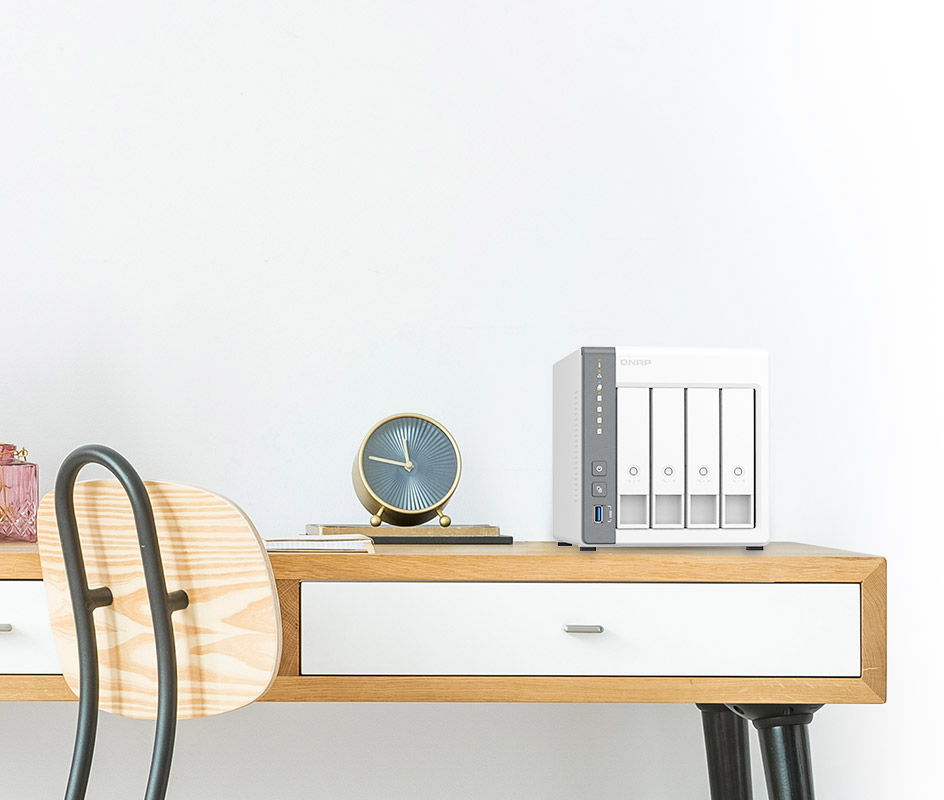 QNAP 4diskli ARM QC-4GB RAM-2.5GbE Nas Server TS-433-4G Distribütör Garantili