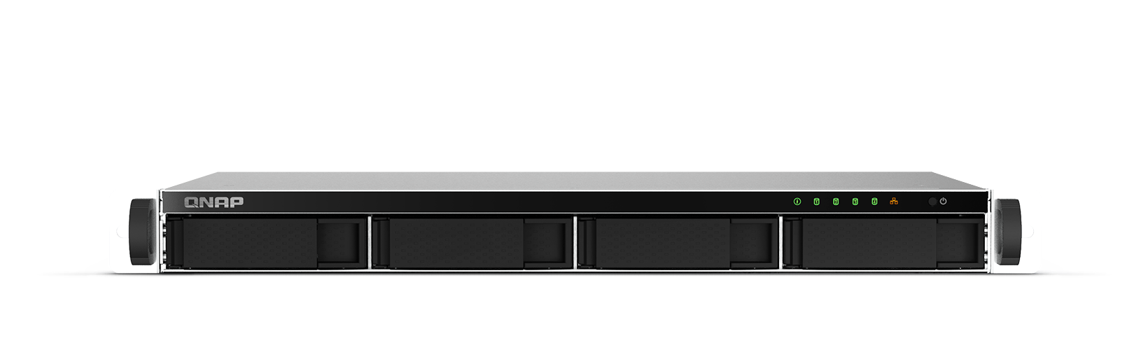 Qnap ts-464u-rp-8g | 1u rack nas strežnik | 4 ležišča sata | 8gb ddr4 | 2x 2. 5gbe lan | redundantno napajanje | nas strežnik 1 Qnap ts-464u-rp-8g 1u rack nas strežnik sprednji pogled
