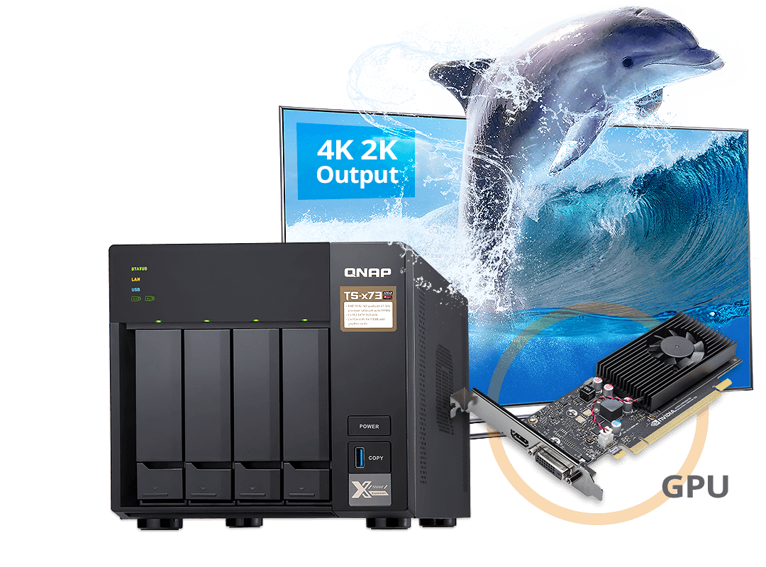 QNAP(キューナップ) TS-473 クアッドコア2.1 GHz CPU 4GBメモリ 4ベイ DTCP 