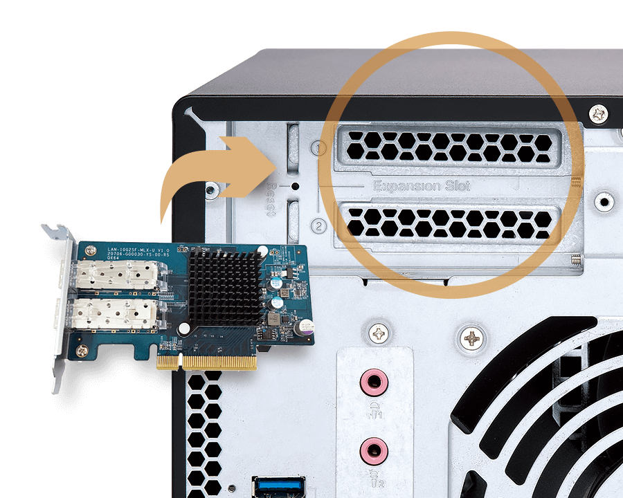 TS-473 | M.2 SSD、10GbE接続、またはグラフィックカードを追加する TS-473 | M.2 SSD、10GbE接続、またはグラフィックカードを追加する