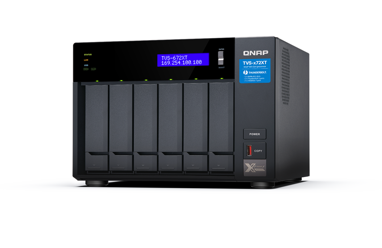 TVS-672XT | 画期的なパフォーマンスと格別の接続性を実現10GbE と TVS-672XT | 画期的なパフォーマンスと格別の接続性を実現10GbE と