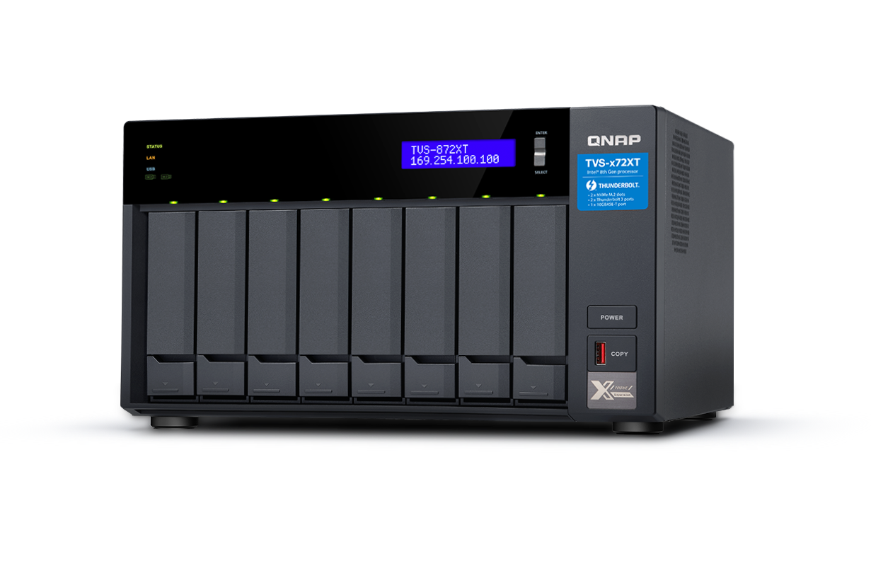 | Breakthrough performance and outstanding connectivity with 10GbE, Thunderbolt™ 3, and M.2 PCIe NVMe SSD QTS or QuTS hero operating system) | QNAP (US)