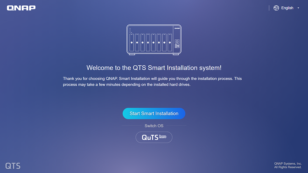Qnap tvs-675-8g | 6-bay nas strežnik | 8-jedrni procesor | 8 gb ddr4 | 2x 2. 5gbe | m. 2 sata/nvme | namizni nas strežnik 6 Qnap tvs-675-8g izbira med qts in quts hero operacijskim sistemom